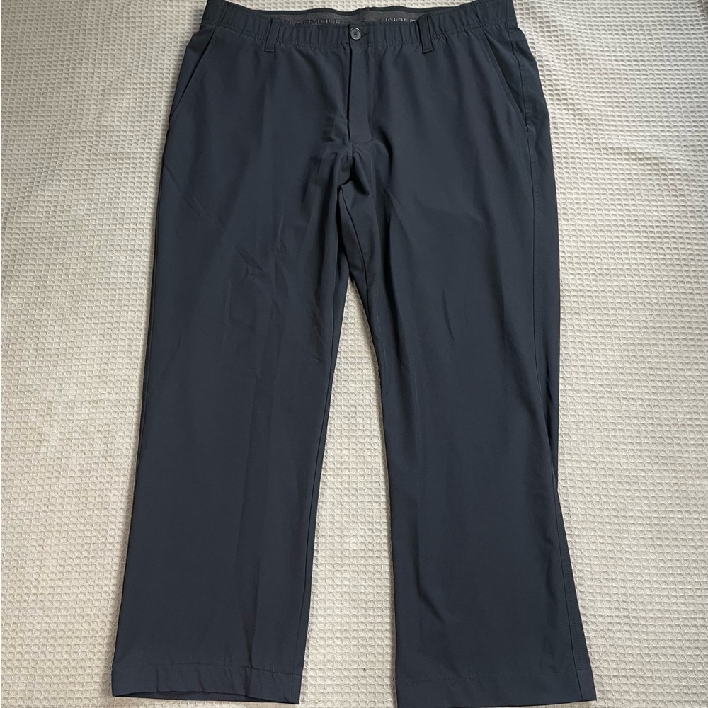 Under Armour Golf Pants 38x27 Men’s Black Stretch Woven Flat Front